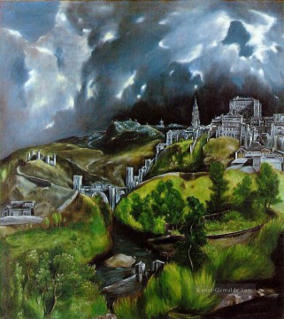  man - Ansicht von Toledo Manierismus spanischer Renaissance El Greco